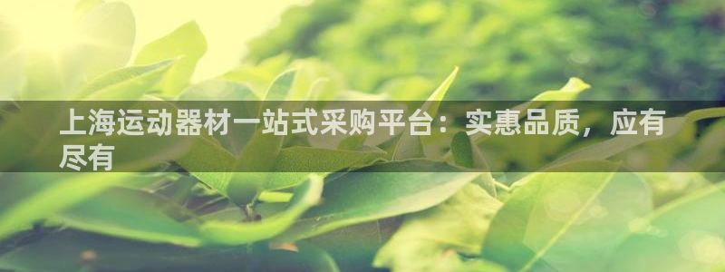 意昂体育3招商：上海运动器材一站式采购平台：实惠品质