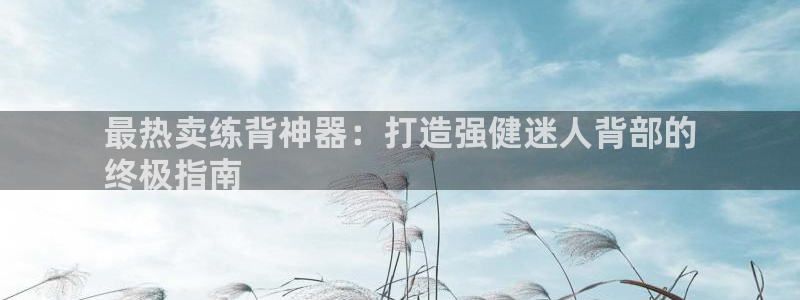 意昂体育3招商电话是多少啊：最热卖练背神器：打造强健