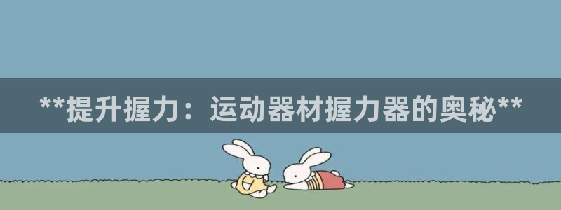 意昂3集团：**提升握力：运动器材握力器的奥秘**
