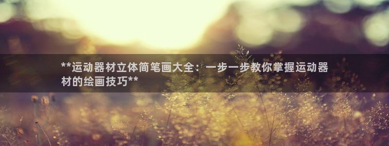 意昂体育3平台注册：**运动器材立体简笔画大全：一步