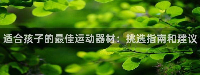 意昂体育3招商电话是多少号码：适合孩子的最佳运动器材：挑选指