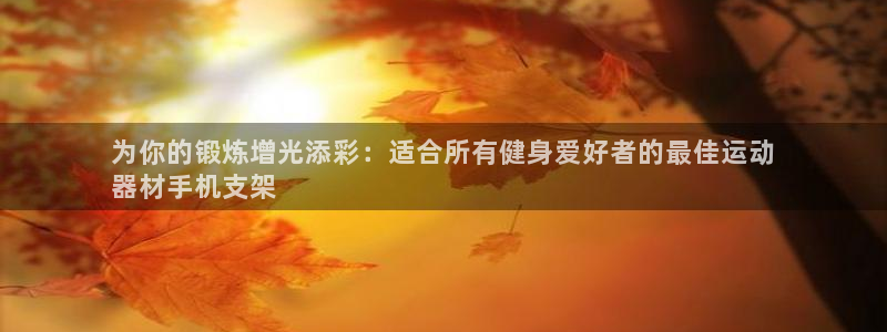 意昂集团官网：为你的锻炼增光添彩：适合所有健身爱好者